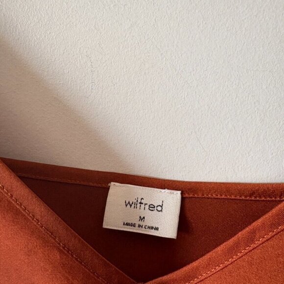 Aritzia Wilfred Mini Only Slip Dress Rustwood Terracotta Size Medium - Picture 6 of 7